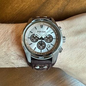 FOSSIL Chronograph Brown Leather Watch
